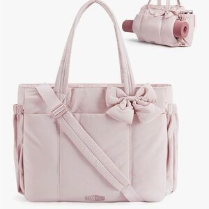 Bagsmart Crush Bow Tote Bag in Baby Pink